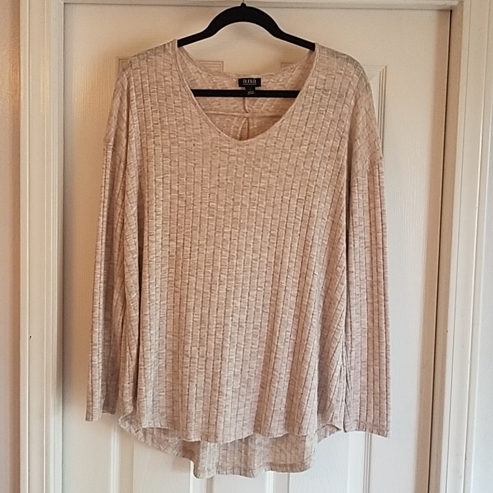 A.n.a. women's long sleeve scoop neck knit blouse
